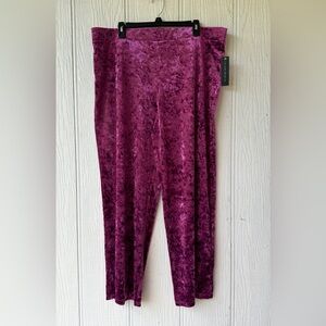 Crushed Velvet Pull-On Pants